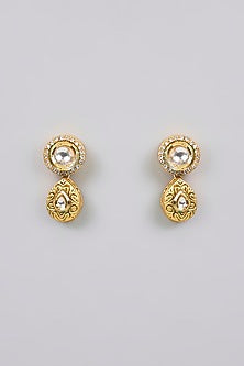 Gold Finish Kundan Polki Choker Necklace Set