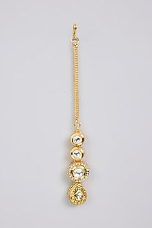Gold Finish Kundan Polki Choker Necklace Set