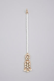 Gold Finish Pearl Necklace Set