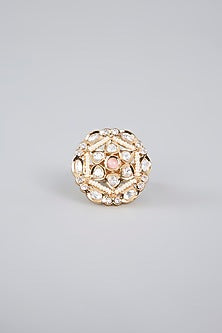 Gold Finish Pearl Ring