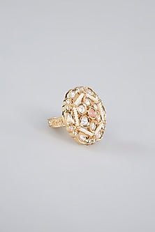 Gold Finish Pearl Ring