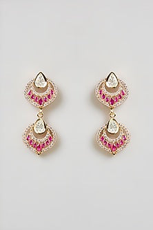 Gold Finish Kundan Polki Necklace Set