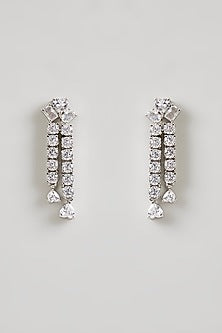 White Finish Zircon Layered Necklace Set