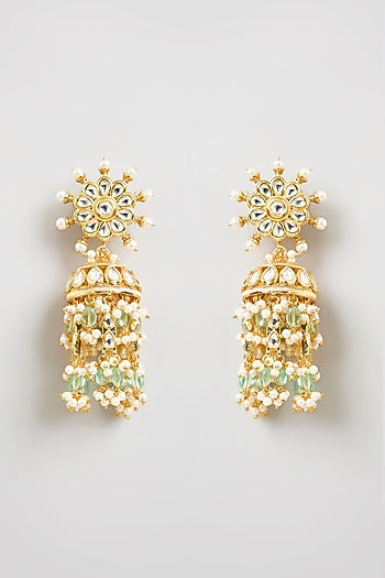 Gold Finish Kundan Polki Choker Necklace Set