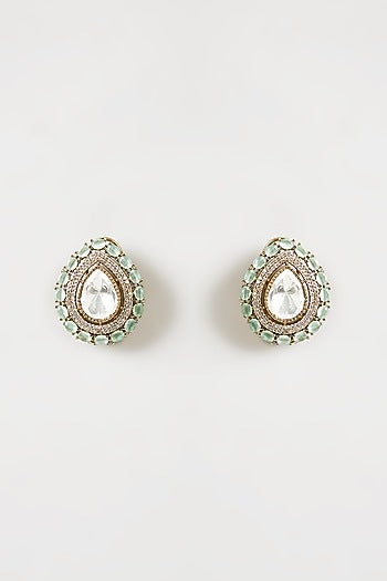 Gold Finish Green Zircon Necklace Set