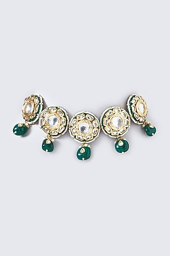 Gold Plated Kundan Polki Choker Necklace
