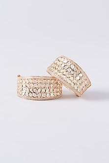 Gold Plated Kundan Polki Handcrafted Bangle