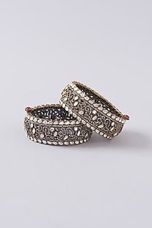 Gold Plated Kundan Polki Handcrafted Bangle (Set Of 1)