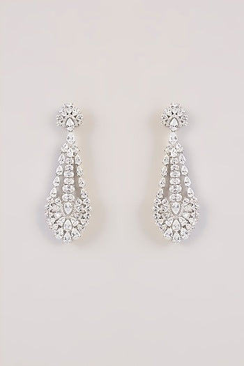White Finish Zircon Necklace Set