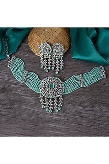 White Finish Necklace Set