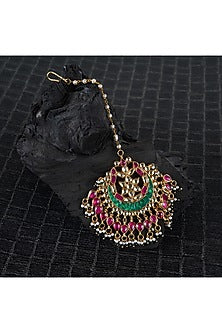 Gold Plated Kundan Maang Tikka