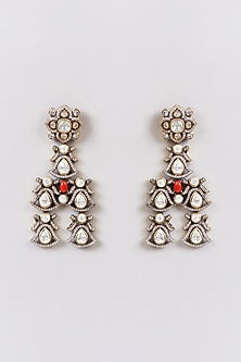 White Finish Multi-Colored Zircon Layered Necklace Set