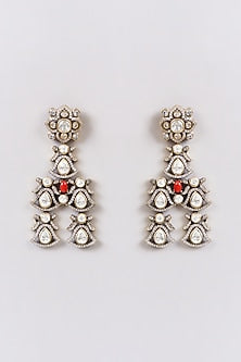 White Finish Multi-Colored Zircon Layered Necklace Set