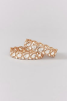 Gold Plated Kundan Polki Bangle