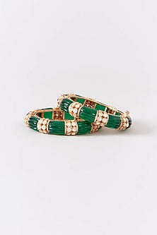 Gold Plated Kundan Polki Bangle