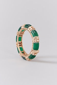 Gold Plated Kundan Polki Bangle