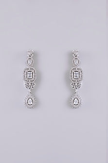 White Finish Cubic Zirconia Necklace Set