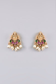 White Finish Kundan Polki & Ruby Stone Necklace Set