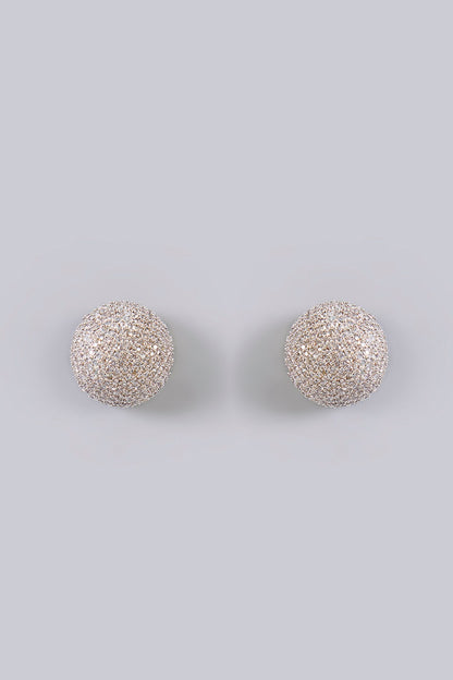 White Finish Hoop Earrings