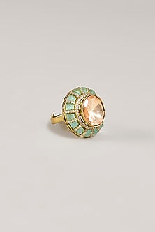 Gold Finish Gemstone Vintage Ring