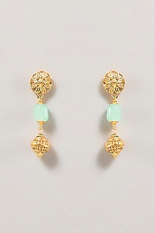 Gold Finish Multi-Colored Beaded Necklace Set