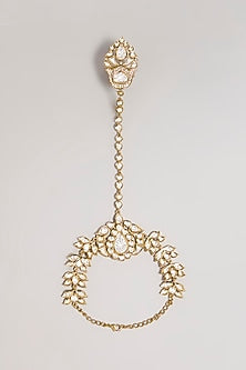Gold Finish Crystal Hand Harness (Set Of 2)