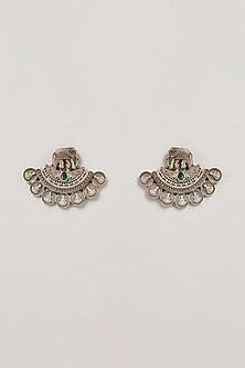 Gold Finish Crystal Dangler Earrings