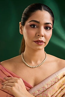 Gold Finish Pearl Necklace