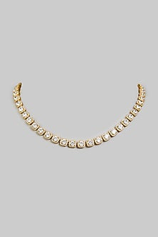 Gold Finish Pearl Necklace