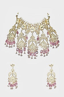 Gold Plated Choker Necklace Set