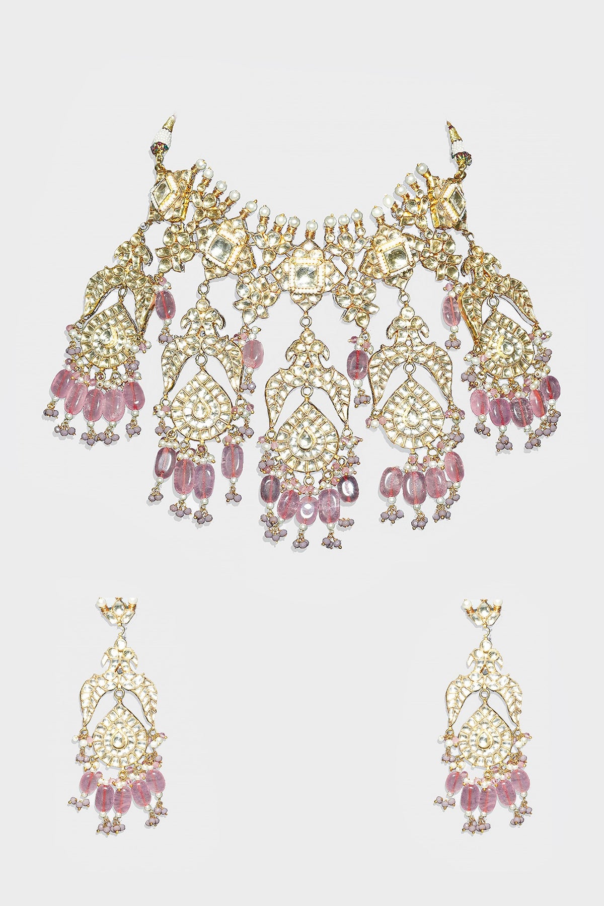 Gold Plated Choker Necklace Set