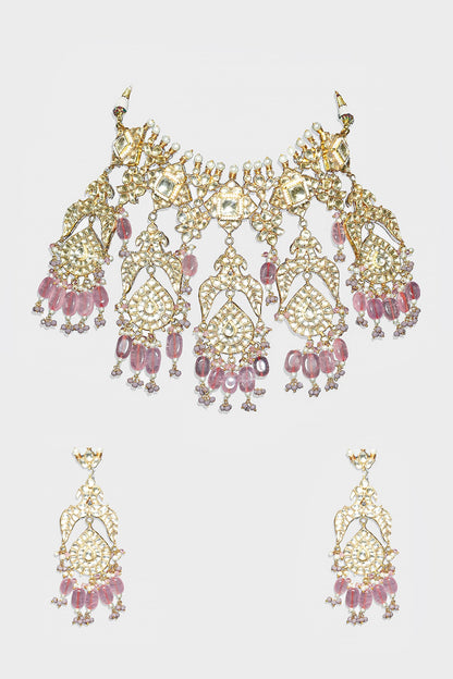 Gold Plated Choker Necklace Set