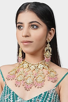 Gold Plated Choker Necklace Set