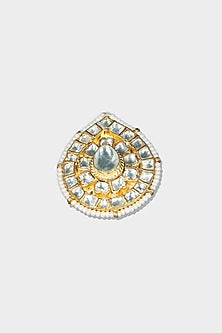 Gold Plated Kundan Polki Ring