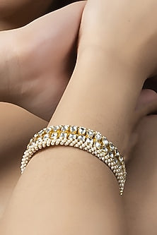 Gold Plated Bangles In Alloy (Set of 2)
