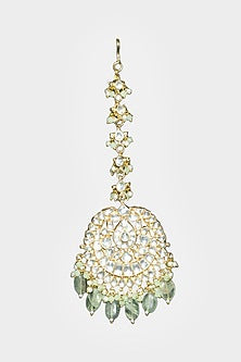 Gold Plated Pearl Maang Tikka