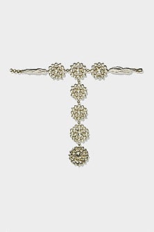 Gold Finish Kundan Polki Haathphool (Set of 2)