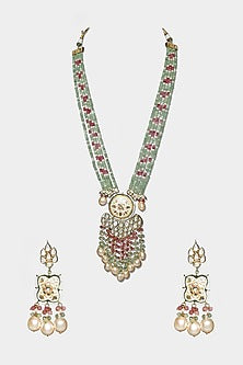 Gold Plated Long Necklace Set