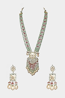 Gold Plated Long Necklace Set
