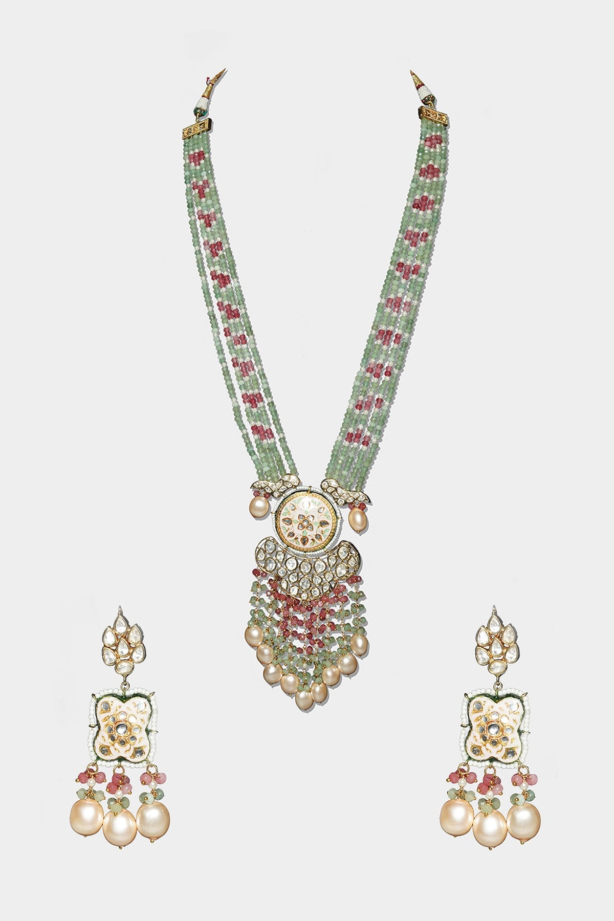 Gold Plated Long Necklace Set