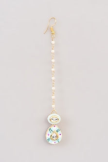 Gold Finish Kundan Polki & Beaded Necklace Set