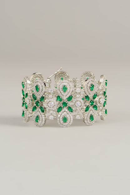 White Finish Diamond Bangle