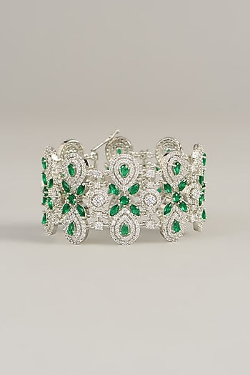 White Finish Diamond Bangle