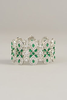 White Finish Diamond Bangle