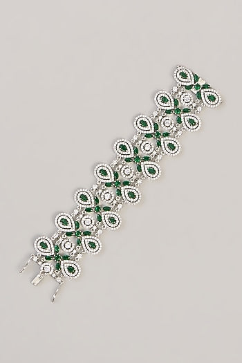 White Finish Diamond Bangle