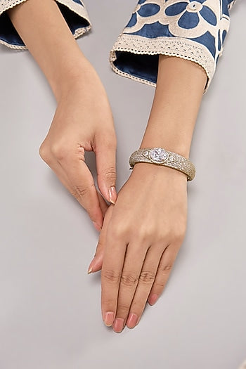 White Finish Zircon Bracelet