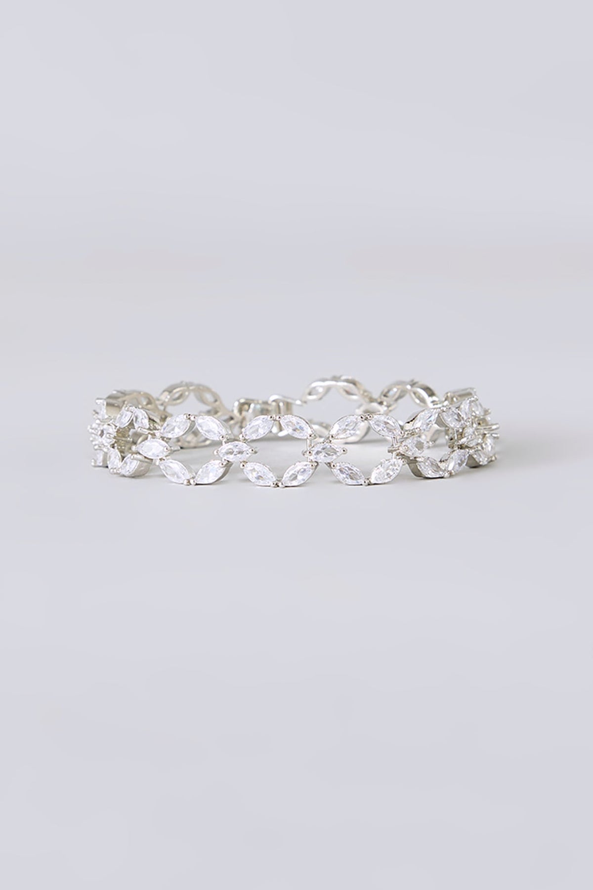 White Finish Zircon Bracelet