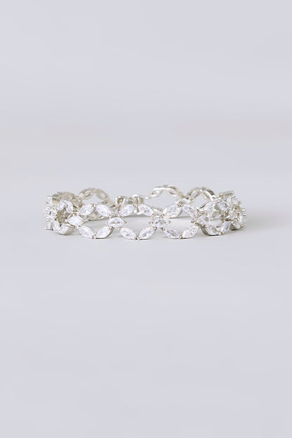 White Finish Zircon Bracelet