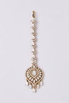 White Finish Zircon Maangtikka