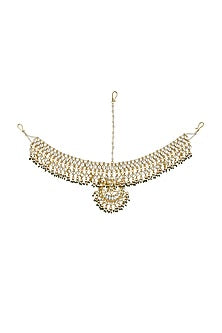 Gold Plated Kundan Polki Mathapatti